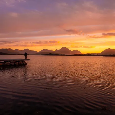 Lofoten Oceanfront - Privat Pier & 別荘 Vestvagoy
